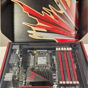 ASUS Motherboard with Red and Black Design